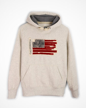 California Vintage USA Flag - Hoodie
