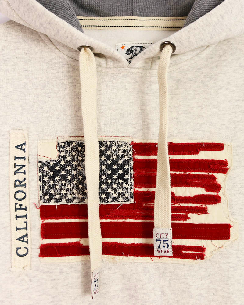 California Vintage USA Flag - Hoodie