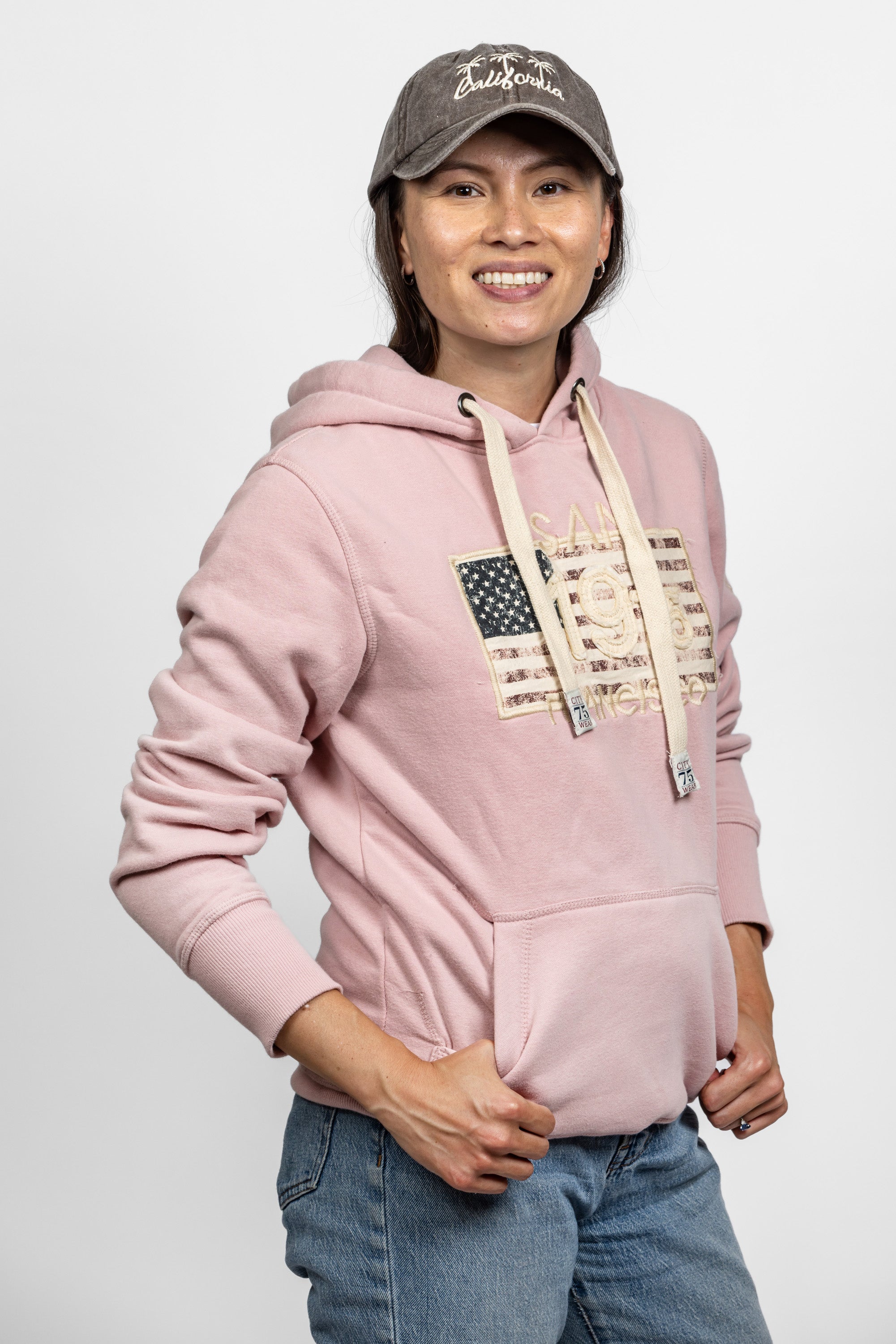 1975 SF Vintage USA Flag - Hoodie